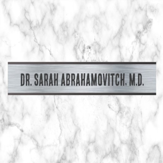 Silver Doctor's Office Door Sign Türschild