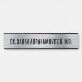 Silver Doctor's Office Door Sign Türschild (Vorderseite )