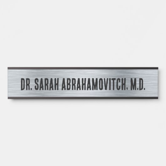 Silver Doctor's Office Door Sign Türschild (Vorderseite )