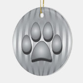 Silver Dog Bone and Paw Weihnachtsschmuck (Links)