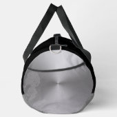 Silver Dog Paw auf schwarzem Hintergrund Duffle Bag (Rechts)