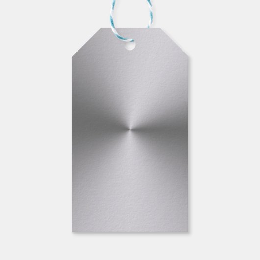 Silver Dog Paw auf schwarzem Hintergrund Geschenkanhänger (Rückseite)