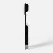 Silver Dog Paw auf schwarzem Hintergrund iPhone Hülle (Linke Seite)