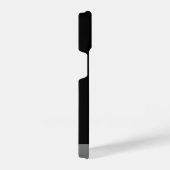 Silver Dog Paw auf schwarzem Hintergrund iPhone Hülle (Rechte Seite)