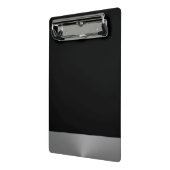 Silver Dog Paw auf schwarzem Hintergrund Mini Klemmbrett (Gewinkelt2)