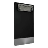 Silver Dog Paw auf schwarzem Hintergrund Mini Klemmbrett (Schrägansicht)