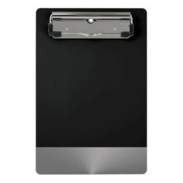 Silver Dog Paw auf schwarzem Hintergrund Mini Klemmbrett