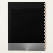 Silver Dog Paw auf schwarzem Hintergrund Planer (Rückseite)