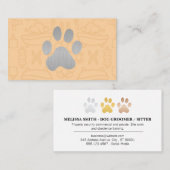 Silver Dog Paw Visitenkarte (Vorne/Hinten)