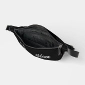 Silver Dog Paws Schwarzer Hintergrund Print Patter Bauchtasche (Offen)