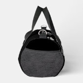 Silver Dog Paws Schwarzer Hintergrund Print Patter Duffle Bag (Rechts)