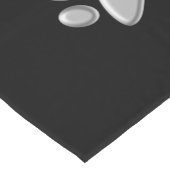 Silver Dog Paws Schwarzer Hintergrund Print Patter Kurzer Tischläufer (Ecke)