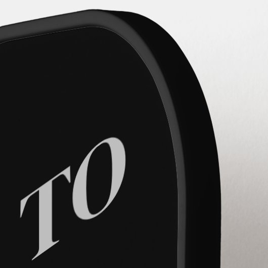 Silver Dog Paws Schwarzer Hintergrund Print Patter Pickleball Schläger (Linke Seite)