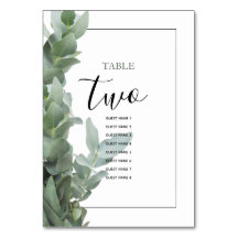 Silver Dollar Eucalyptus Wedding Guest Names