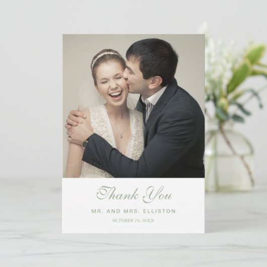 Silver Dollar Eukalyptus & Branchen | Vielen Dank Dankeskarte (Stehend Vorderseite)