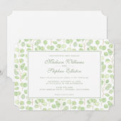 Silver Dollar Eukalyptus & Branches - Hochzeit Einladung (Vorne/Hinten)