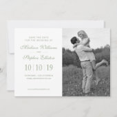 Silver Dollar Eukalyptus & Branches - Rett des Dat Save The Date (Vorderseite)