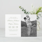 Silver Dollar Eukalyptus & Branches - Rett des Dat Save The Date (Stehend Vorderseite)