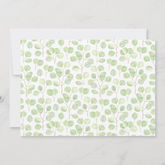 Silver Dollar Eukalyptus & Branches - Rett des Dat Save The Date (Rückseite)