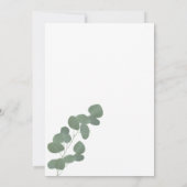 Silver Dollar Eukalyptus Bridal Dusche Einladungen (Rückseite)