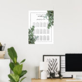 Silver Dollar Eukalyptus Wedding Chart Poster (Heimbüro)