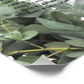 Silver Dollar Eukalyptus Wedding Chart Poster (Ecke)