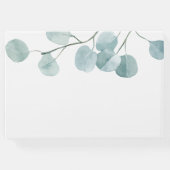 Silver Dollar Eukalyptus Wedding Gästebuch (Rückseite)