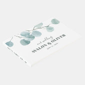 Silver Dollar Eukalyptus Wedding Gästebuch (Ecke)