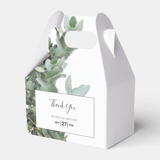 Silver Dollar Eukalyptus Wedding Geschenkschachtel (Vorderseite)
