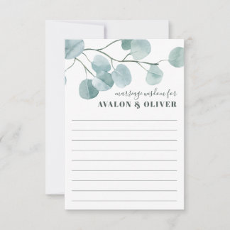 Silver Dollar Eukalyptus Wedding Hinweiskarte