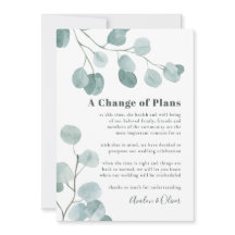 Silver Dollar Eukalyptus Wedding Postponement