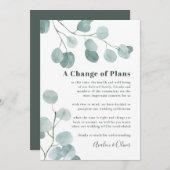 Silver Dollar Eukalyptus Wedding Postponement Einladung (Vorne/Hinten)