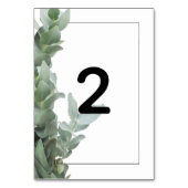 Silver Dollar Eukalyptus Wedding Tischnummer (Vorderseite)