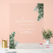 Silver Dollar Eukalyptus Wedding Welcome Sign Acrylschild (Hochzeit)