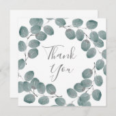 Silver Dollar Eukalyptus Wreath Dankeskarte (Vorne/Hinten)