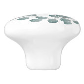 Silver Dollar Eukalyptus Wreath Keramikknauf (Seitenansicht)