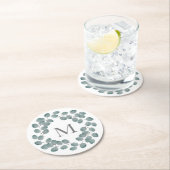 Silver Dollar Eukalyptus Wreath Runder Pappuntersetzer (Vor Ort)