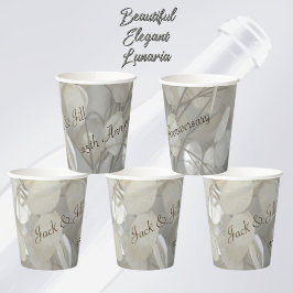 Silver Dollar Lunaria 25 Jahre Elegant Pappbecher