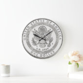 Silver Dollar Wall Clock Große Wanduhr (Zuhause)