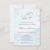 Silver Dolphin Brautparty Einladung (Vorderseite)