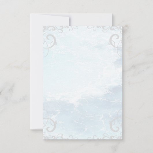 Silver Dolphin Brautparty Einladung (Rückseite)