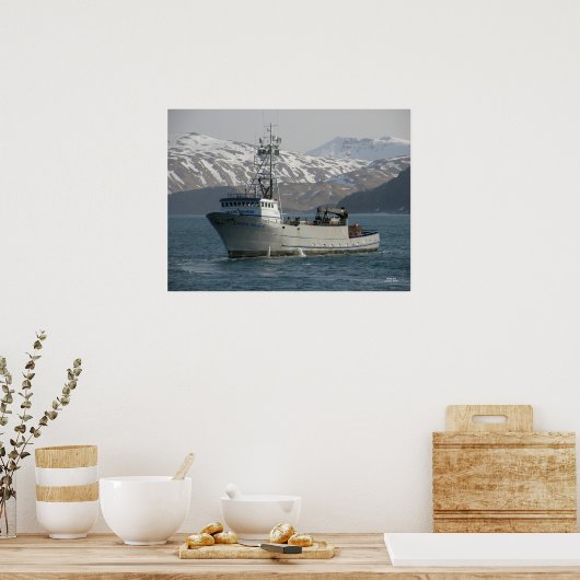 Silver Dolphin, Crab Fishing Boote Poster (Küche)