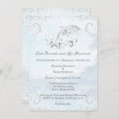 Silver Dolphin Hochzeit Probe Dinner Einladung (Vorne/Hinten)