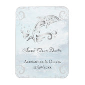 Silver Dolphin Save the Date Magnet (Vertikal)