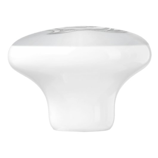 Silver Dolphins Monogram Coastal Keramikknauf (Seitenansicht)