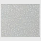 Silver Doodle Christmas Sleigh Pattern Geschenkpapier (Flach)