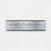 Silver Door Sign Long Name Türschild (Vorderseite )