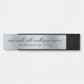 Silver Door Sign Long Name Türschild (Vorderseite )