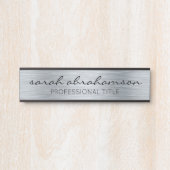 Silver Door Sign Long Name Türschild (Vorderseite )