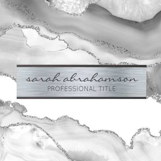 Silver Door Sign Long Name Türschild